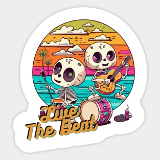 "Live the Beat" design Sticker